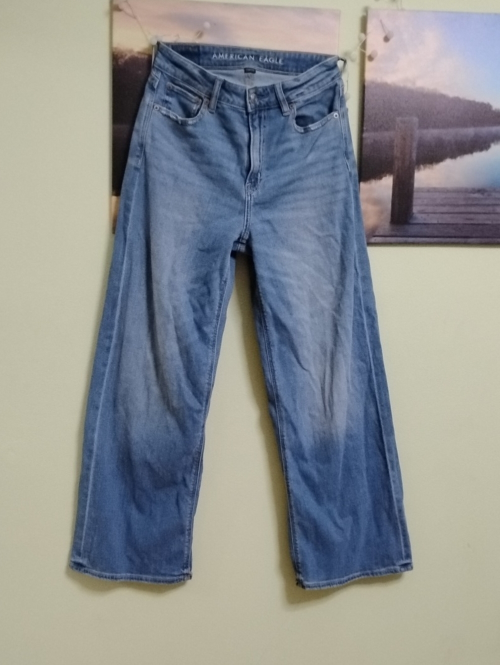 American Eagle Outfitters Women’s High Waisted Baggy Wide Leg Jeans